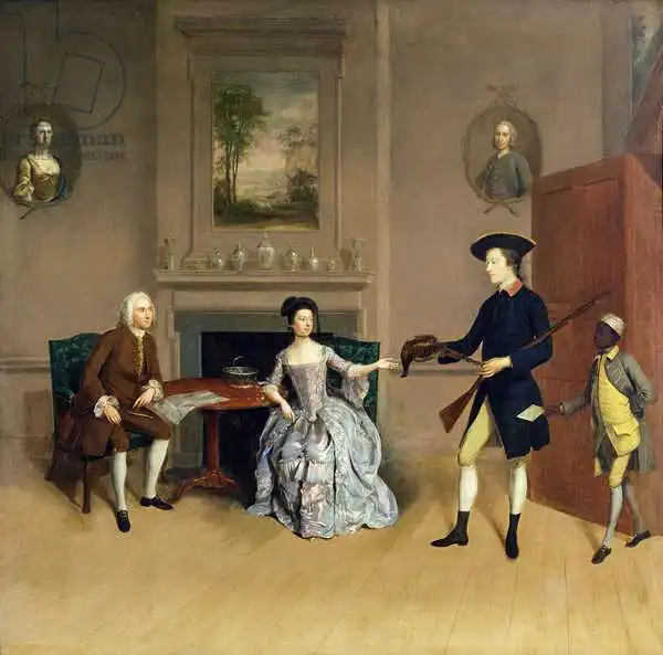 Devis, Arthur: John Orde, avec sa femme Anne, et son fils aîné, William, de Morpeth, Northumberland, c.1754-56