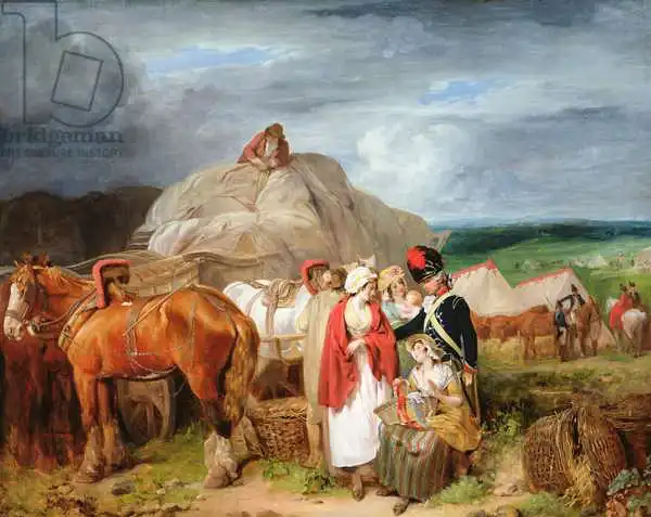 Wheatley, Francis: Soldier with Country Women Selling Ribbons near a Military Camp