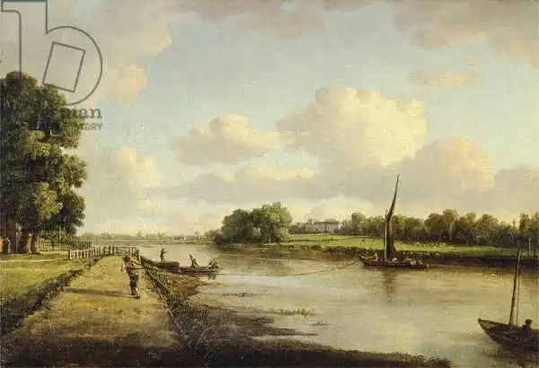Marlow, William: View on the River Thames at Richmond