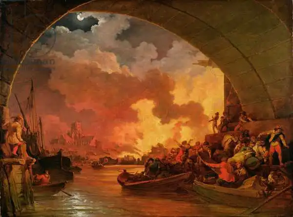 Loutherbourg, Philippe: Le grand feu de Londres