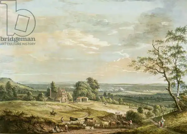 Sandby, Paul: A Distant View of Maidstone, from Lower Bell Inn, Boxley Hill
