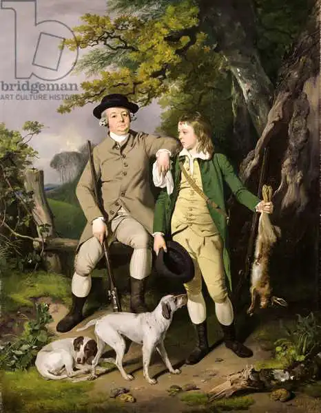 Wheatley, Francis: Portrait of a Sportsman with his Son