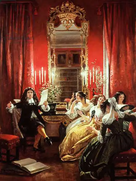 Leslie, Charles Robert: Trissotin Reading his Sonnet, from Les Femmes Savantes by Moliere (1622-73)