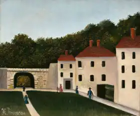 Rousseau, Henri: Brána a tři domy