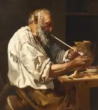 Loth, Johann Karl: Starý sedlák zapalující dýmku
