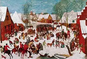Brueghel, Pieter (ml.): Zimní krajina - vraždění neviňátek