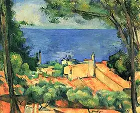 Cézanne, Paul: Zátoka v Estaque s červenými útesy 