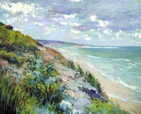 Caillebotte, Gustave: Cliffs by the sea at Trouville