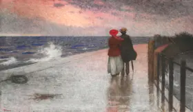 Schikaneder, Jakub: Na svatební cestě (Na nábřeží)