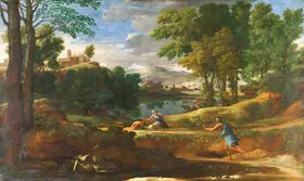 Poussin, Nicolas: Landscape with a Man killed by a Snake