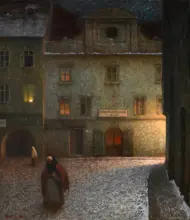 Schikaneder, Jakub: Večerní ulice