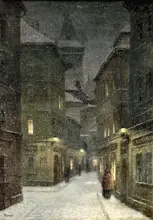 Schikaneder, Jakub: Večerní ulice