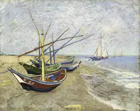 Gogh, Vincent van: Rybářské lodě v Saintes-Maries-de-la-Mer