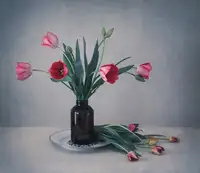 Dim, - Dimitar: Zátiší s tulipány