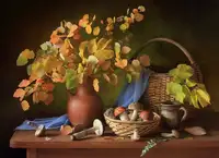 Skorokhod, Tatyana: Podzimní zátiší s houbami