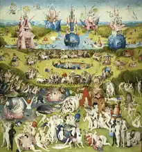 Bosch, Hieronymus: Zahrada pozemských rozkoší - pozemské rozkoše (střední část)