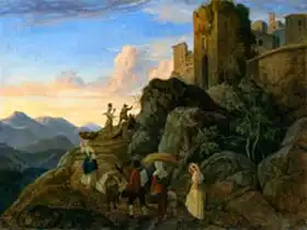 Richter, Ludwig Adrian: Civitella (večer)