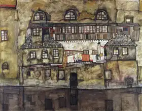 Schiele, Egon: Dům u řeky