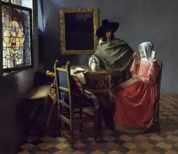 Vermeer, Jan: Sklenice vína