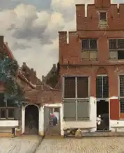 Vermeer, Jan: Pohled na domy ve městě Delft (uličky)