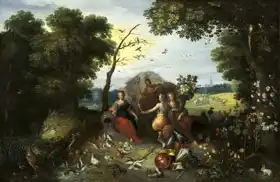 Brueghel, Jan (ml.): Krajina s alegorií čtyř živlů