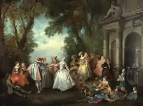 Lancret, Nicolas: Tanec před fontánou