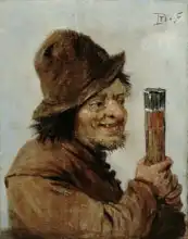 Teniers, David (ml.): Sedlák se sklenicí