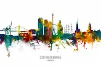 Tompsett, Michael: Göteborg Švédsko Skyline