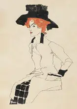 Schiele, Egon: Portrét ženy 1910