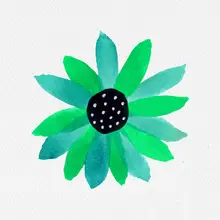 Channell, Michele: Květinové Polka Dot Center Tyrkysová