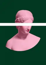 Art, Digital Grace: Růžová a zelená Artemis