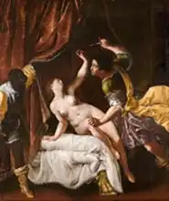Gentileschiová, Artemisia : Tarquinius a Lukretia
