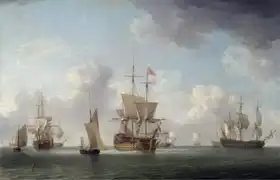 Brooking, Charles: English ships in the light wind