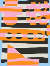 Dean, Little: Minimální koláž s abstraktními pruhy 6