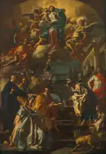 Solimena, Francesco: Madona a dítě ve slávě svatých