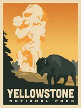 Retrodrome: Yellowstonský národní park cestovní tisk