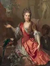 Largilliere, Nicholas de: Portrét ženy, možná Madame Claude Lambert de Thorigny a zotročený služebník