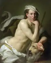 Zoffany, Joseph Johan: Self-portrait in the form of David with the head of Goliath