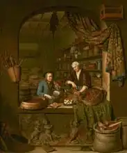 Mieris, Willem van: Obchod s potravinami