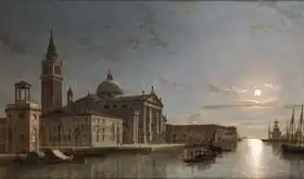Pether, Henry: Benátky se San Giorgio Maggiore v měsíčním světle