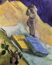 Gogh, Vincent van: Zátiší se soškou a dvěmi knihami
