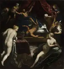 Robusti (Tintoretto), J.: Hercules vyhání Fauna z Omphaleiny postele