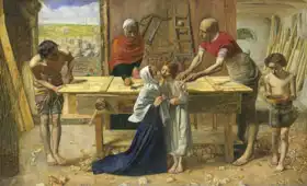Millais, John Everet: Christ in the house of the parents (carpentry workshop)