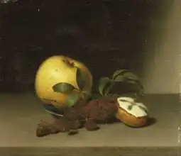 Peale, Raphaelle: Zátiší s jablkem a koláčkem