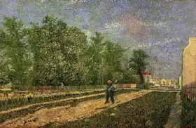 Gogh, Vincent van: Předměstí Paříže - cesta se sedlákem