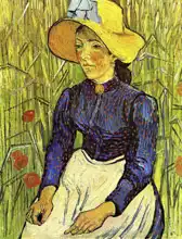 Gogh, Vincent van: Žena se slamákem u pšeničného pole