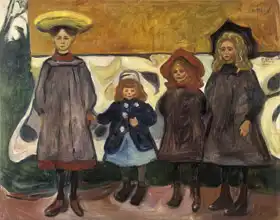 Munch, Edward: Čtyři dívky v Åsgårdstrandu