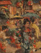 Hornel, Atkinson Edward: Trh s květinami, Nagasaki