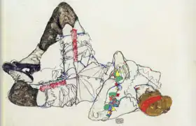 Schiele, Egon: Žena na zádech