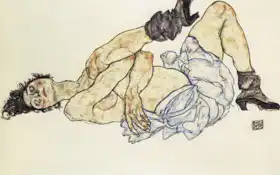Schiele, Egon: Ležící akt